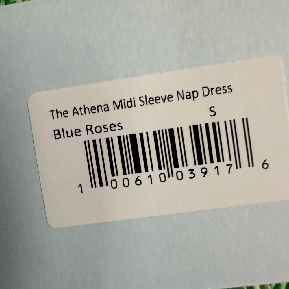 NEW Hill House Athena Nap Dress. Blue Roses. S. NWT - Picture 7 of 7